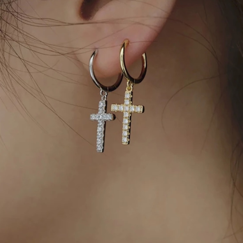 ⚡️Insta cross pendant necklace earrings - Picture 4 of 4
